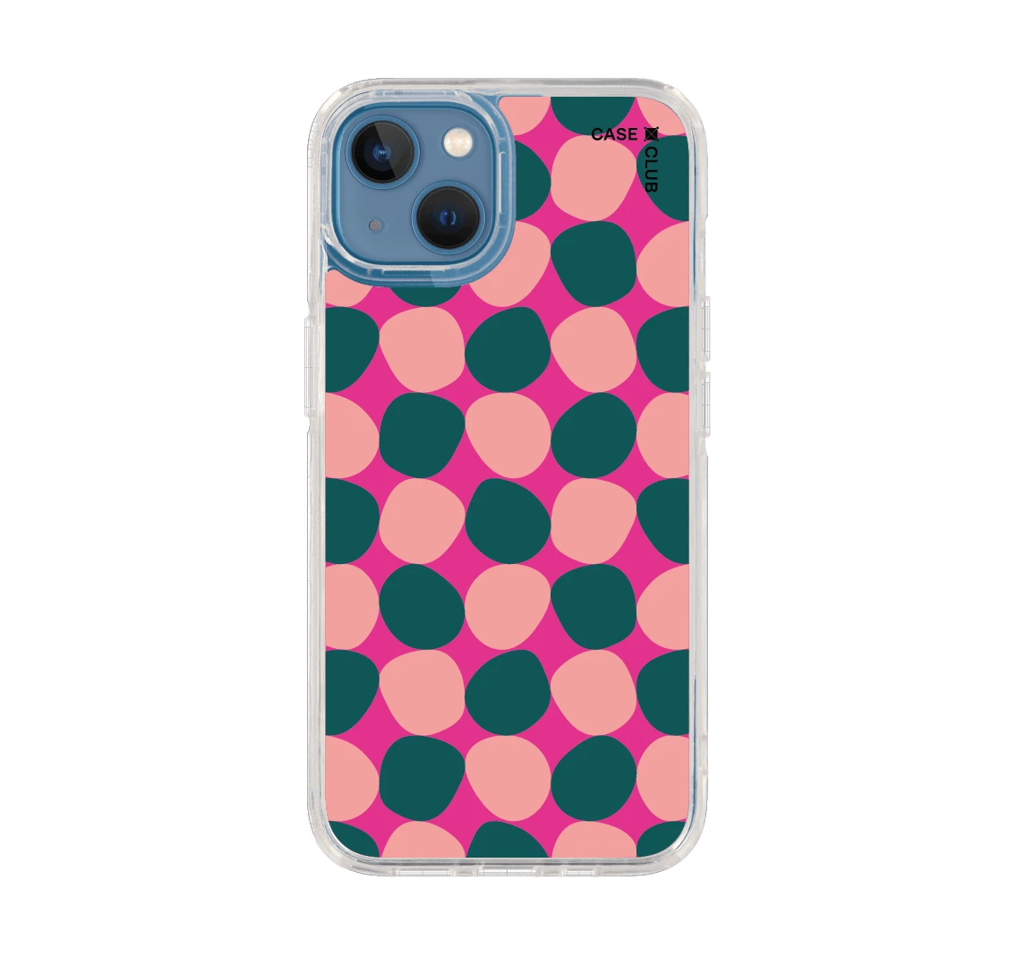 hot pink stack polka dots